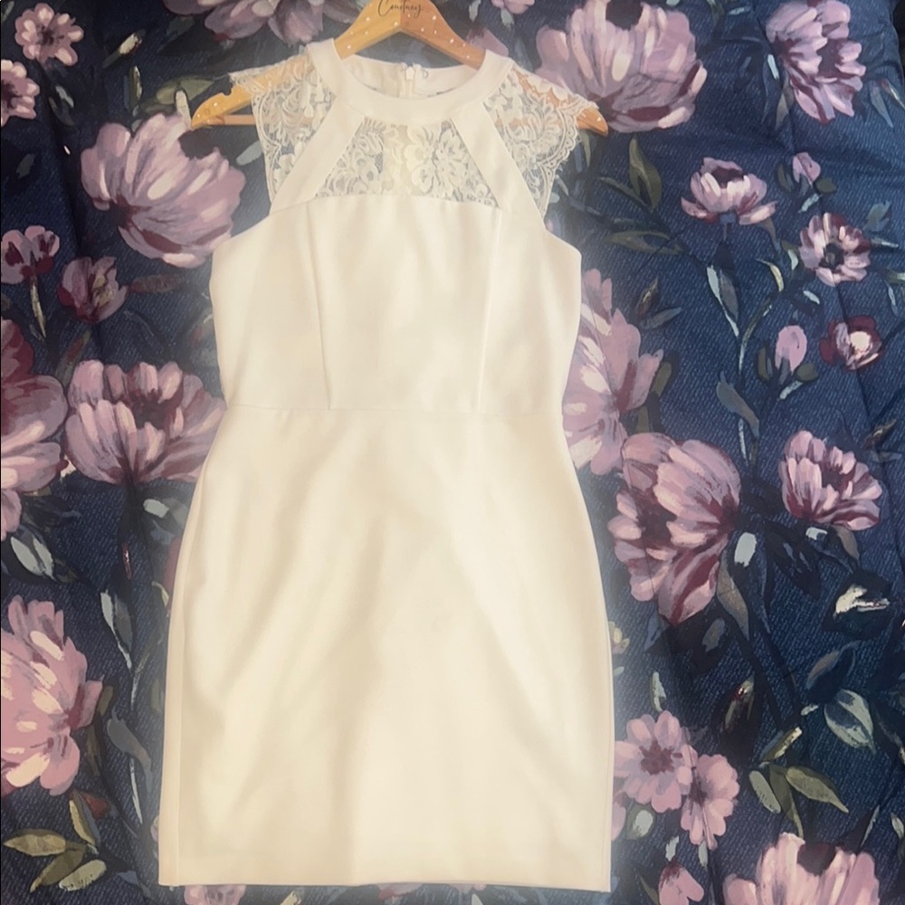 Elegant White Lace Dress